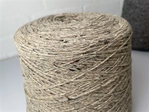 Tibet virgin wool / alpaca / silke - drønlækker i natur melange med varme farve nister, 100 gram